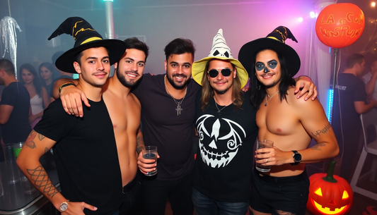 Gay Halloween party with sexy Halloween tees