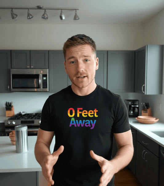 0 Feet Away Pride Tee - GrindrX Pride Shirt for Ultimate LGBTQ+ Celebration - Good Trouble Fashion