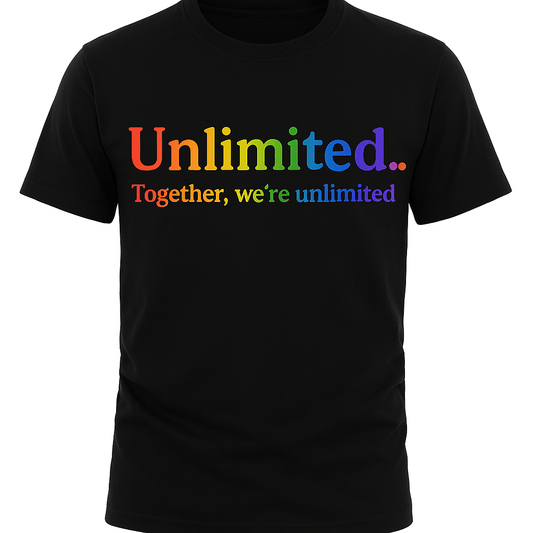 Unlimited Wicked For Good Pride T-Shirt – unisex graphic cotton T-shirt from Good Trouble Fashion – soft jersey tee product photo