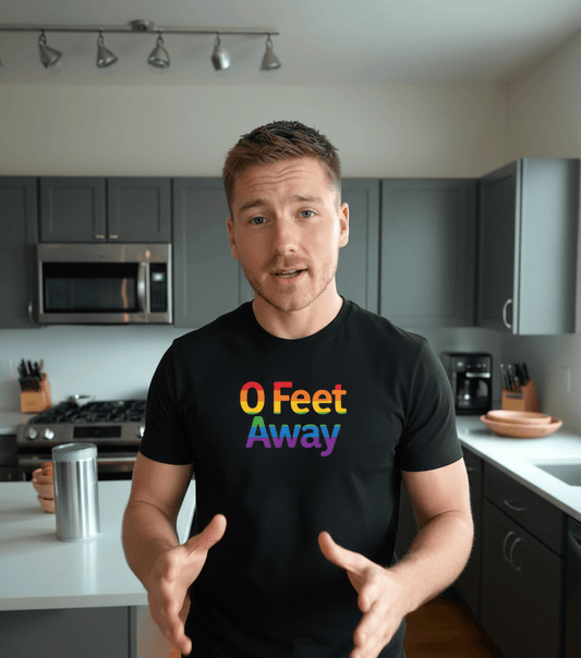 0 Feet Away Pride Tee – Grind, Glow & LGBTQ+ Togetherness - Good Trouble Fashion