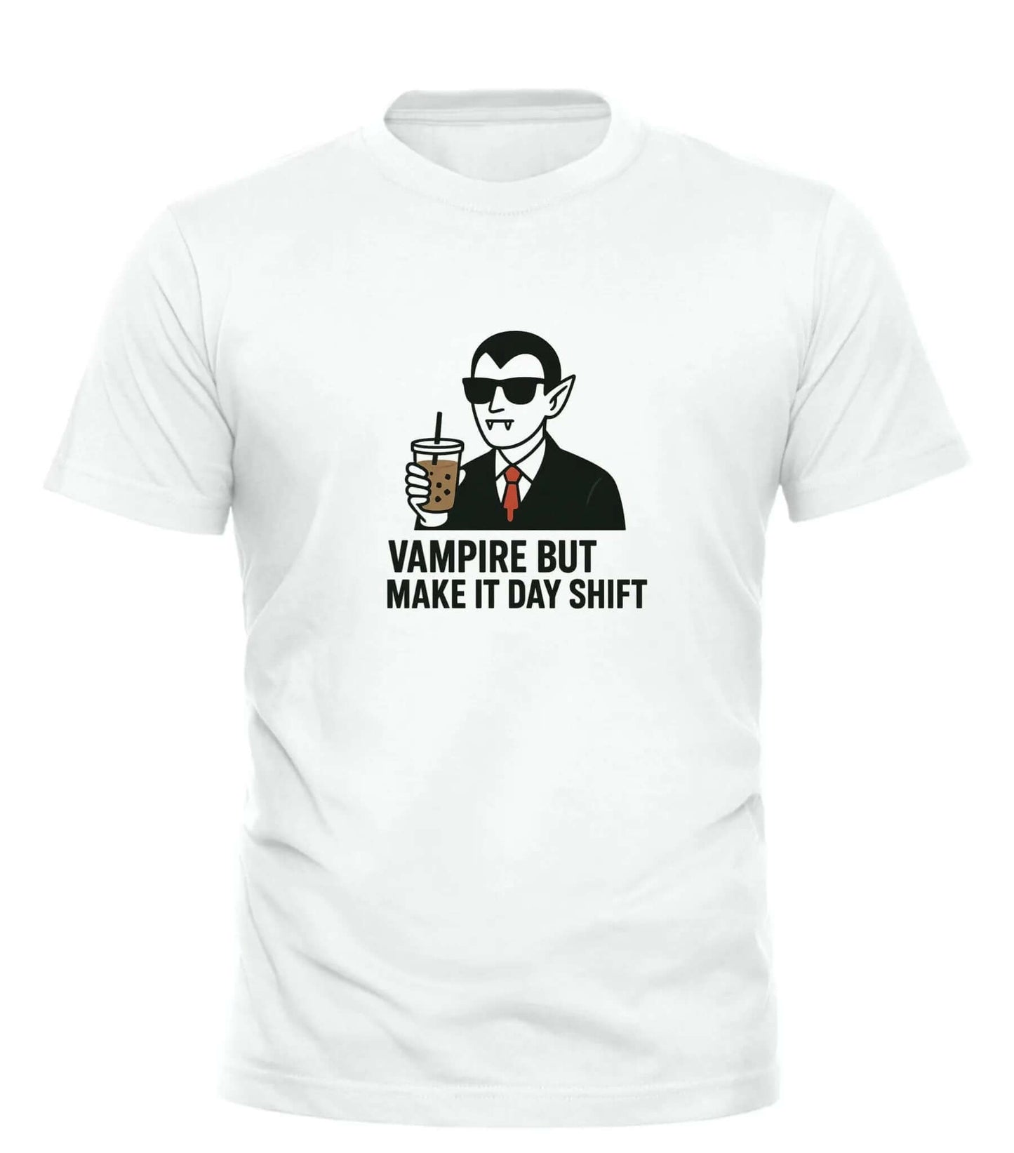 Good Trouble Vampire T-Shirt with Day Shift Humor | Fun Good Trouble Fashion - Good Trouble Fashion