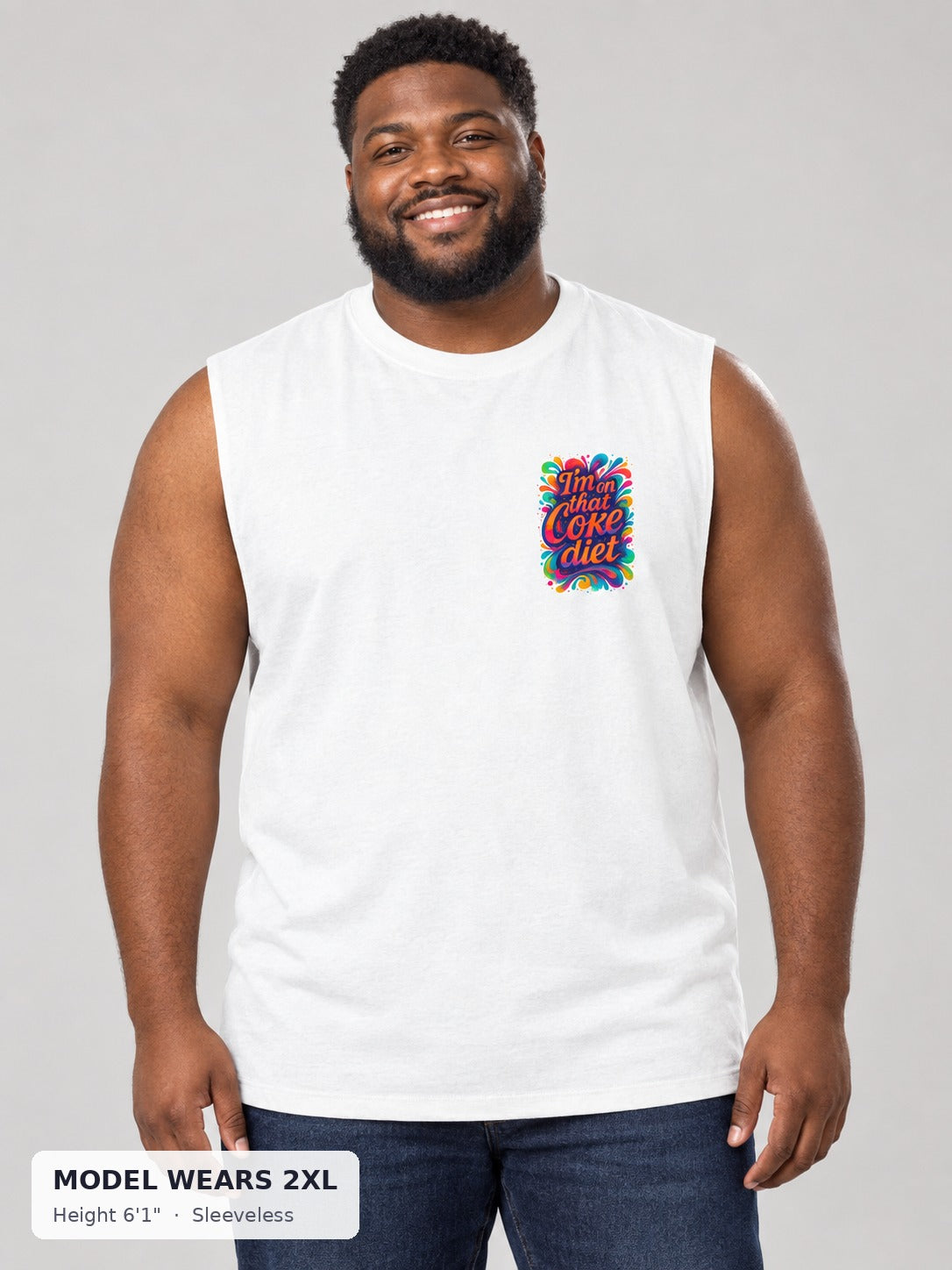 On That Coke Diet Tee on a plus-size model wearing size 2XL, 6'1" - Good Trouble Fashion