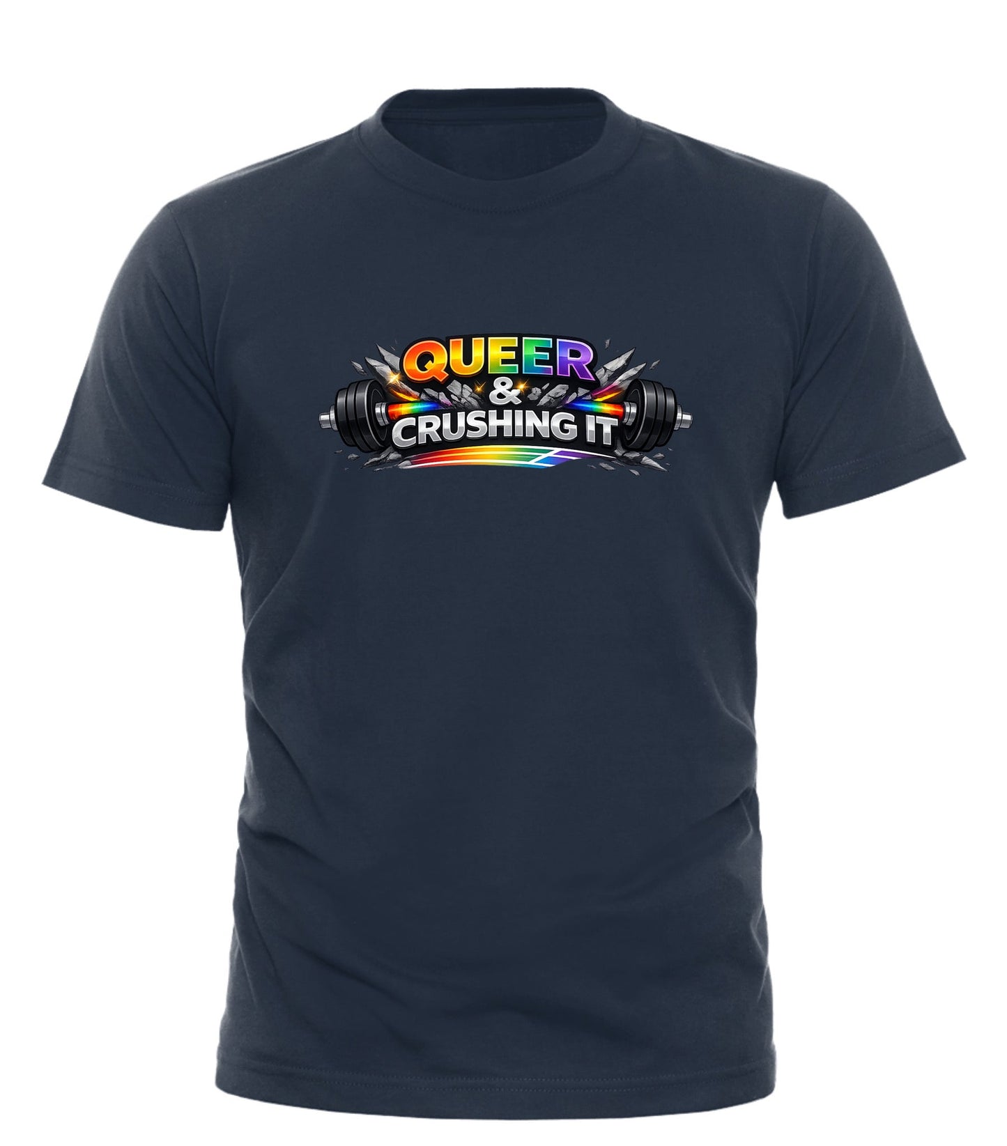 Queer Workout Tee | Crushing It Workout Tee from Good Trouble Fashion - Good Trouble Fashion