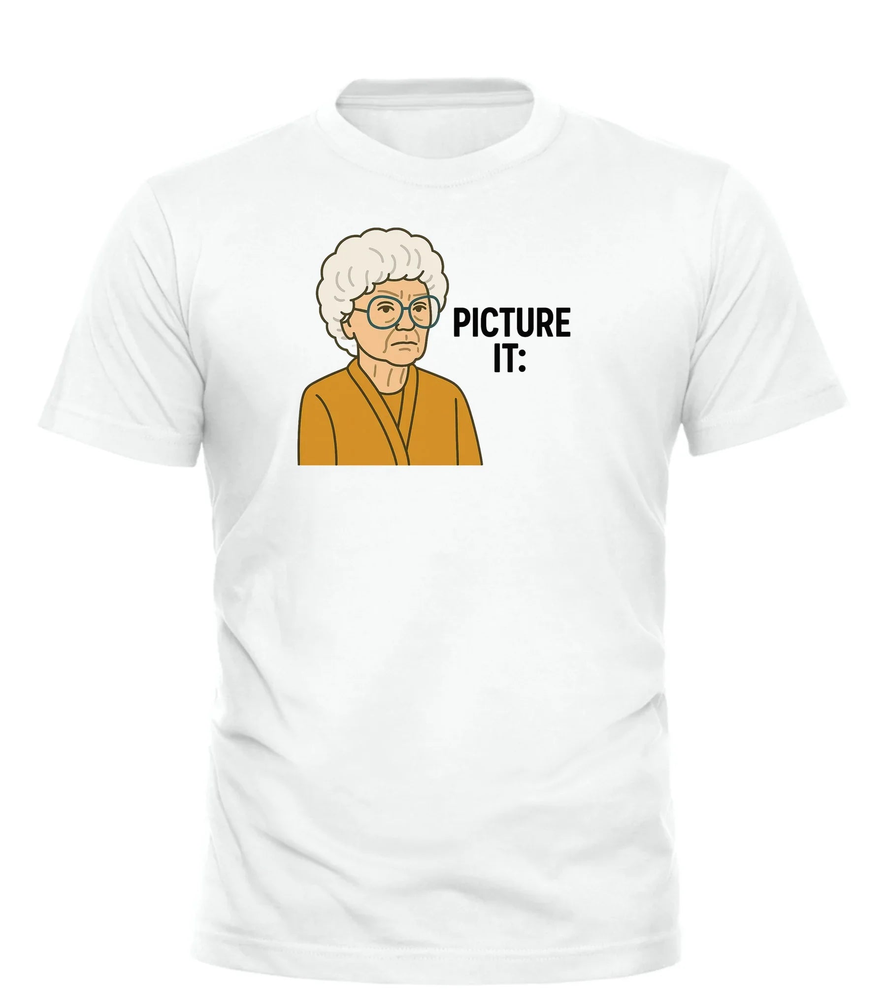 Sophia Petrillo graphic tee featuring a vintage illustration and the text Picture It