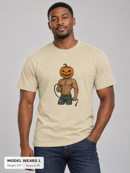 THICC Pump King Tee on an athletic model wearing size L, 6'0" - Good Trouble Fashion