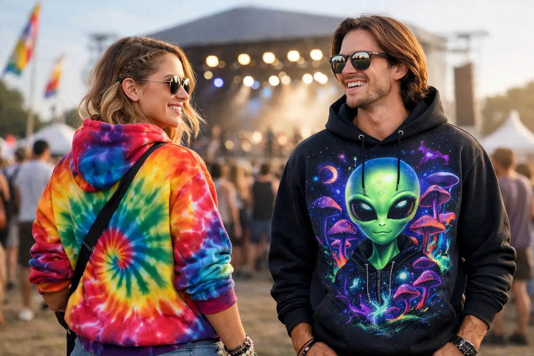 Best Festival Hoodies for Layering, Loudly - Good Trouble Fashion