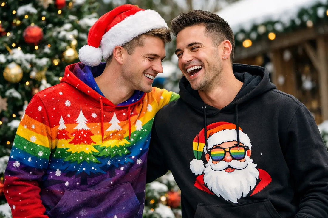 Gay Christmas Hoodies! Loud Looks, Real Joy - Good Trouble Fashion