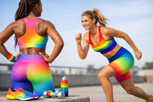 Rainbow Workout Clothes That Show Up Loud - Good Trouble Fashion