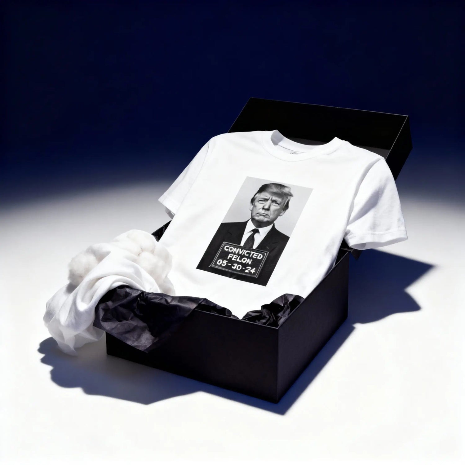 After dark resistance apparel featuring humorous political graphic tees in a gift box