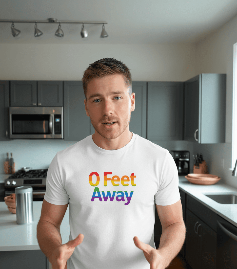 0 Feet Away Pride Tee - GrindrX Pride Shirt for Ultimate LGBTQ+ Celebration - Good Trouble Fashion
