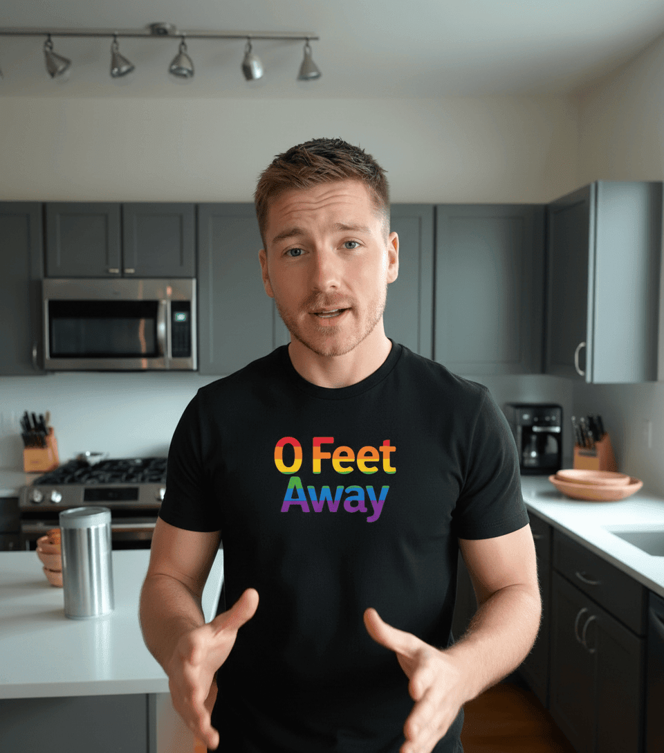 0 Feet Away Pride Tee - GrindrX Pride Shirt for Ultimate LGBTQ+ Celebration - Good Trouble Fashion