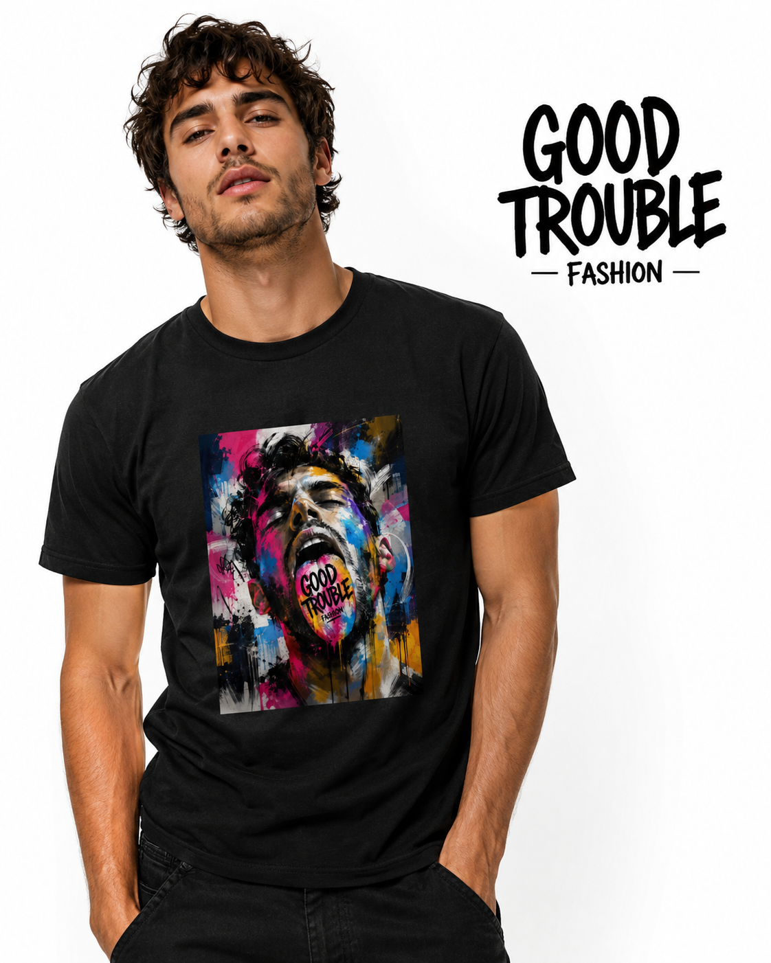 Good Trouble™ “Speak Loud” Graphic Tee – Streetwear Statement T-Shirt