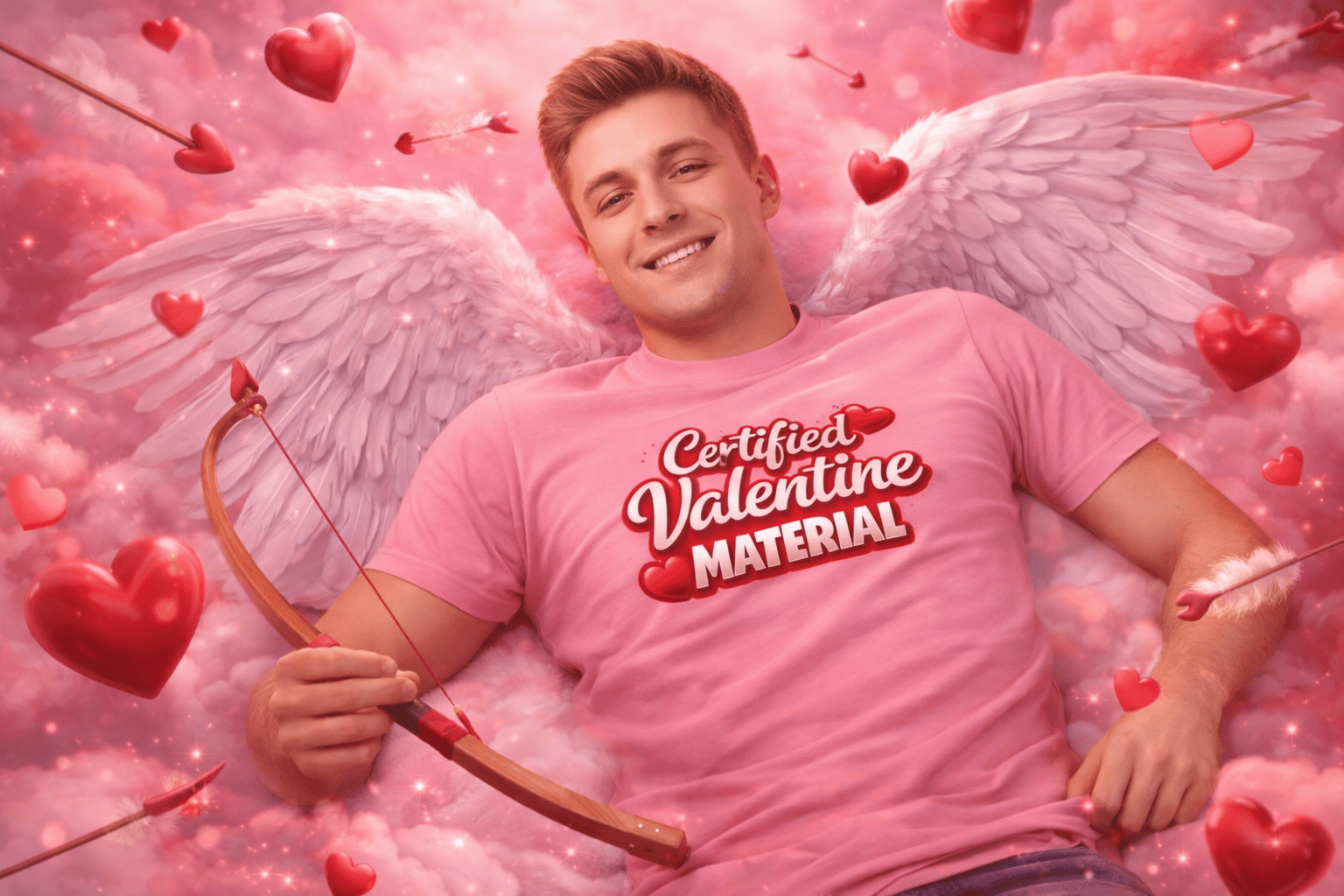 Certified Valentine Material™ T-Shirt – Cute, Confident & Ready for Love - Good Trouble Fashion