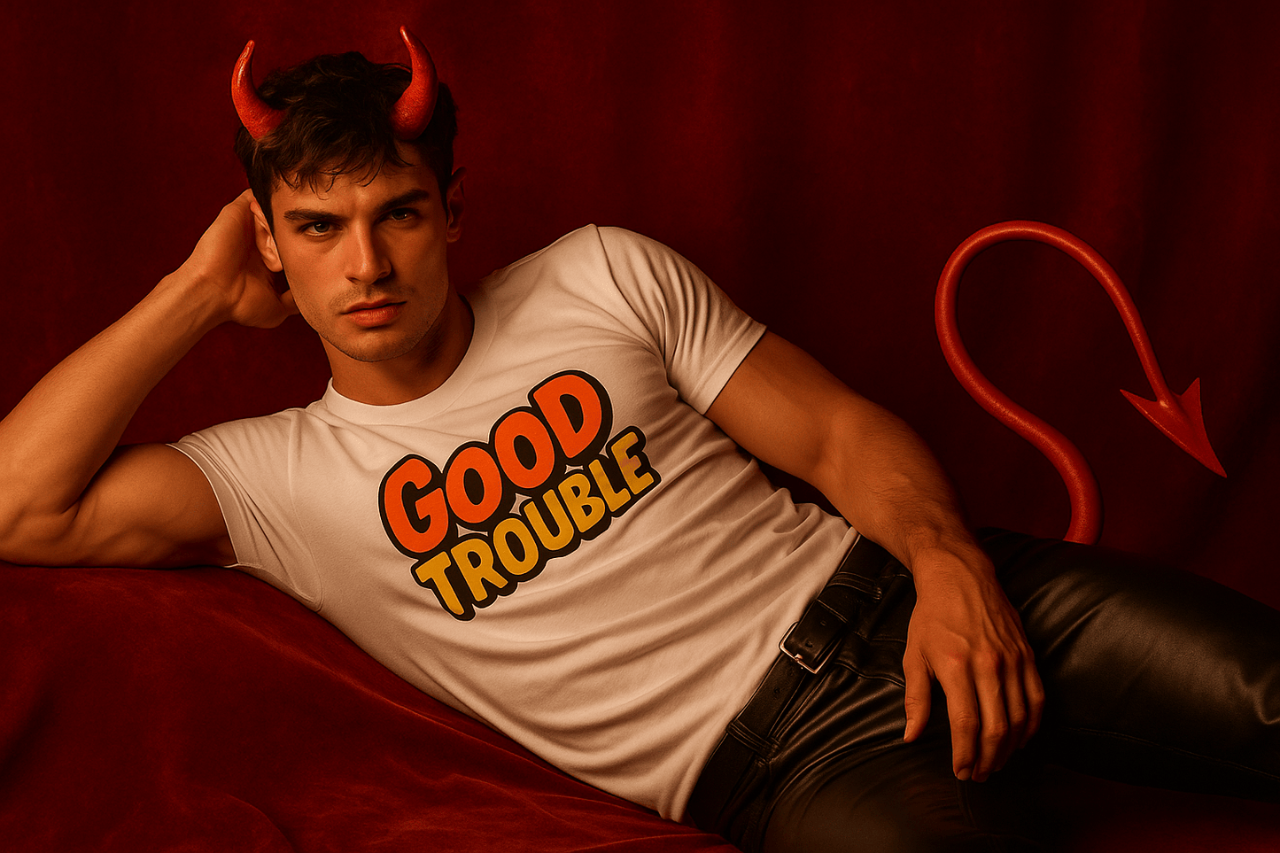 GOOD TROUBLE SIGNATURE ORANGE TROUBLE – original Good Trouble Fashion apparel – product photo