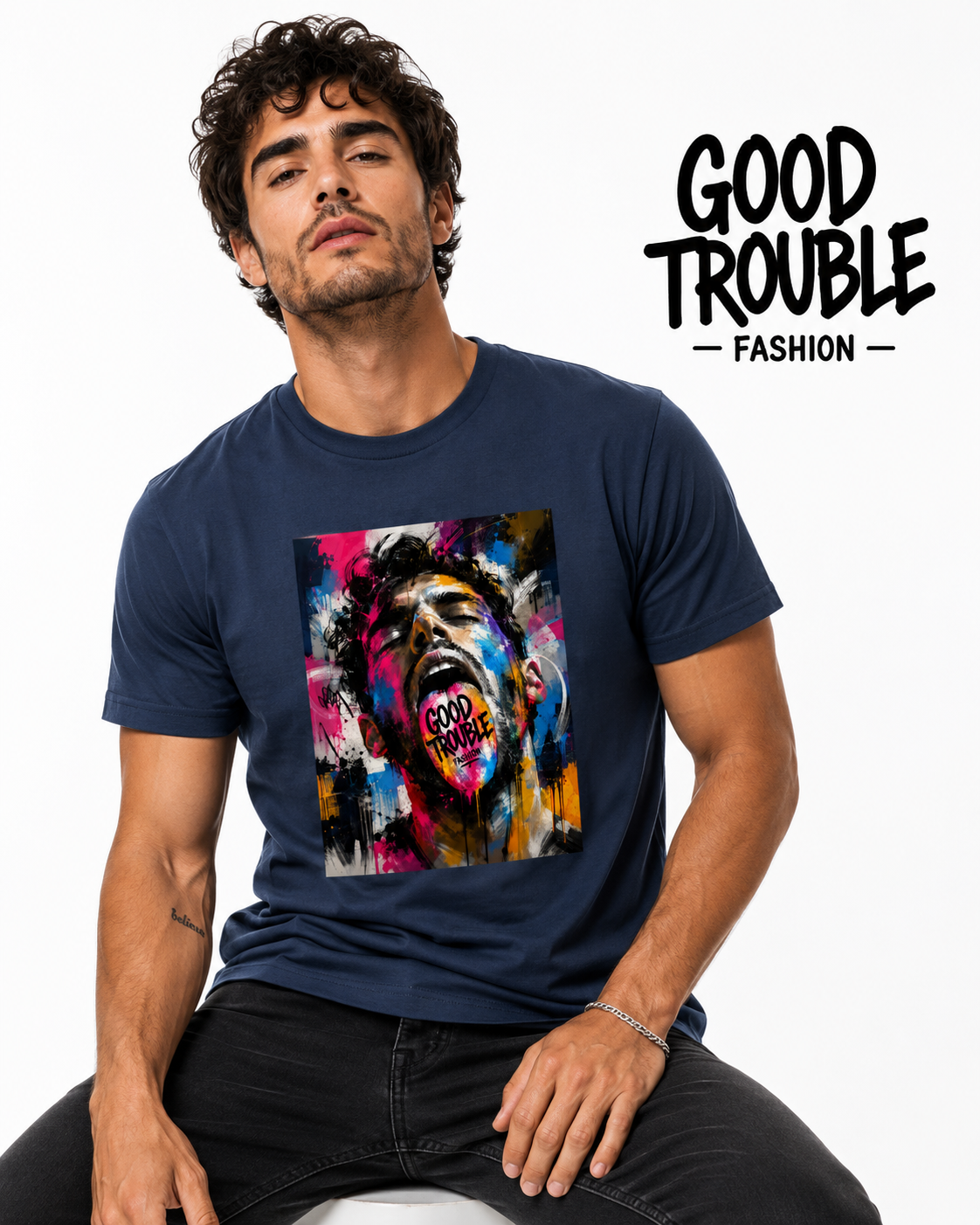 Good Trouble™ “Speak Loud” Graphic Tee – Streetwear Statement T-Shirt