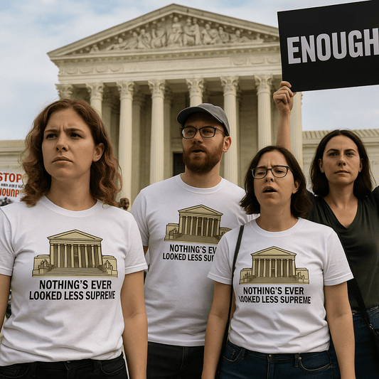 Supreme Court Protest Tee – unisex graphic cotton T-shirt from Good Trouble Fashion – soft jersey tee product photo