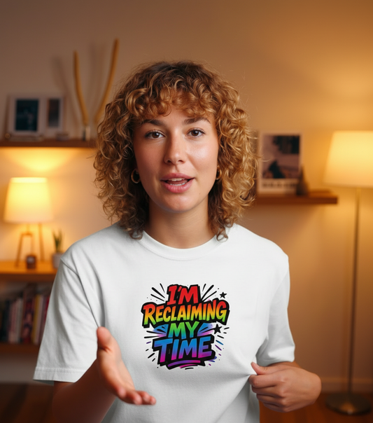 Reclaiming My Time Shirt – unisex graphic cotton T-shirt from Good Trouble Fashion – soft jersey tee product photo