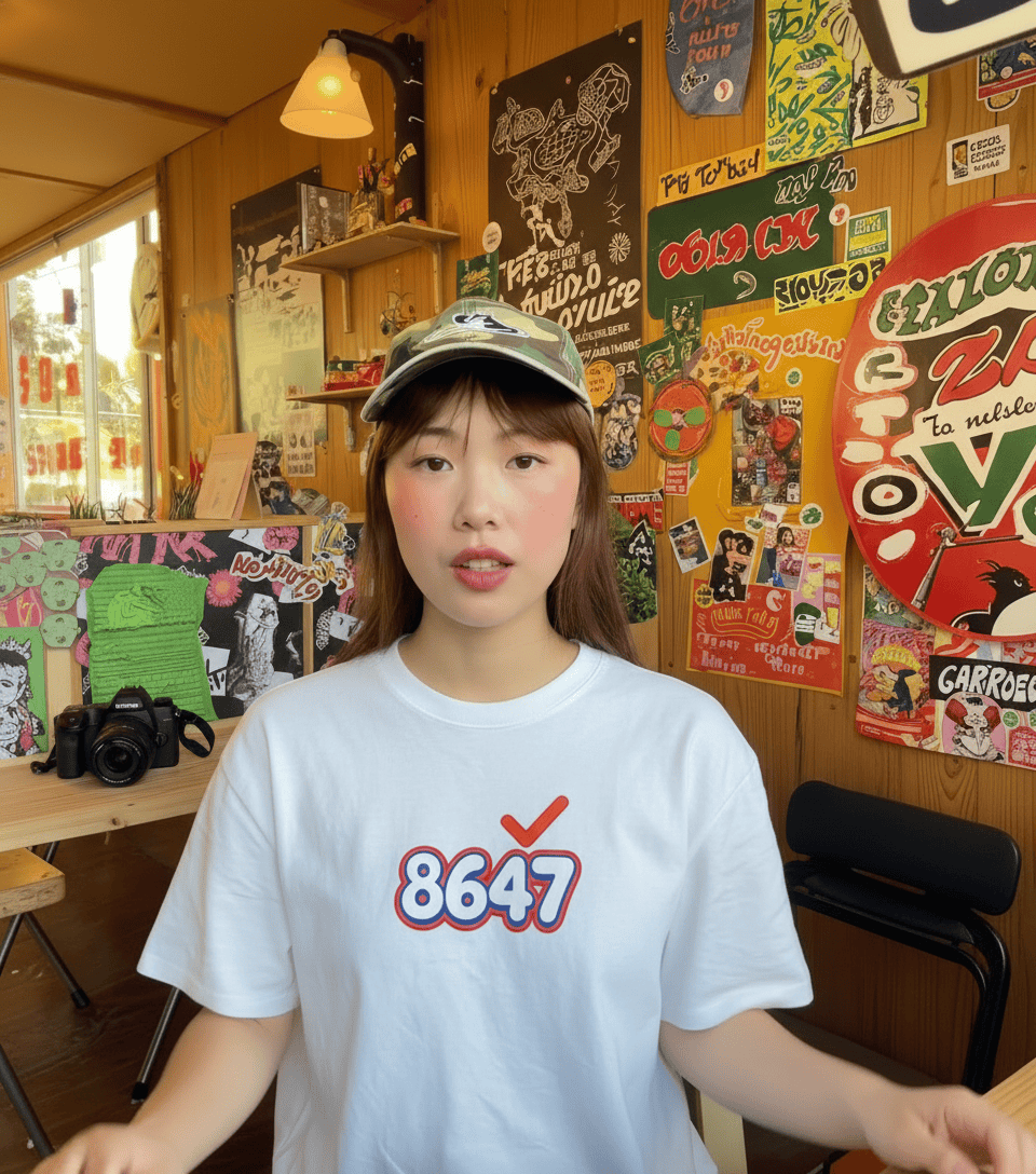 8647 Graphic Tee with Bold Design – unisex graphic cotton T-shirt from Good Trouble Fashion – soft jersey tee product photo