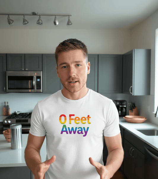 0 Feet Away Pride Tee – Grind, Glow & LGBTQ+ Togetherness - Good Trouble Fashion