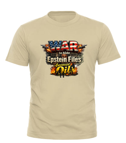 War Epstein File Secrets Tee - Unique Graphic Tee for Bold Statements