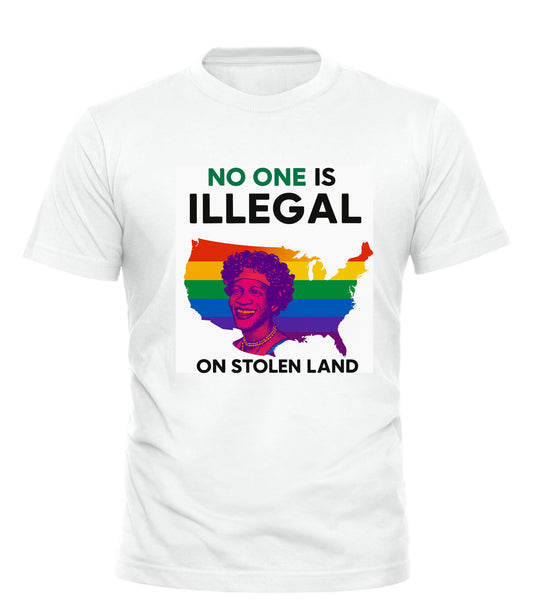 NO ONE IS ILLEGAL PRIDE TEE - GOOD TROUBLE FASHION