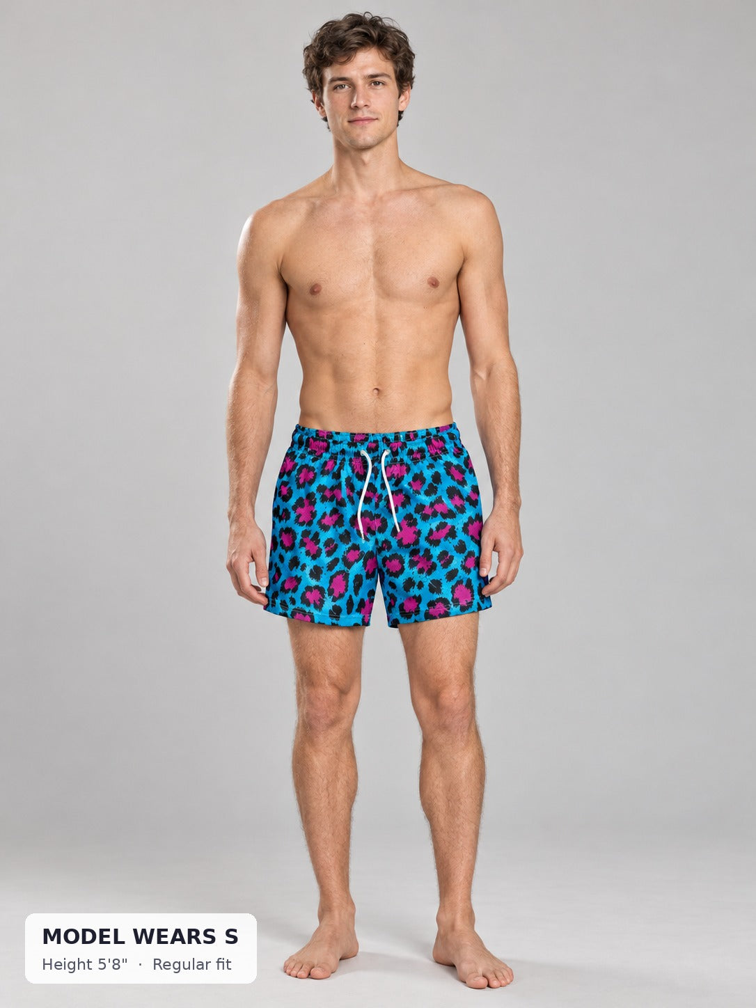 Animal Print Mesh Shorts on a slim model wearing size S, 5'8" - Good Trouble Fashion