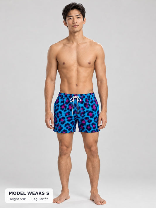 Animal Print Shorts on a slim model wearing size S, 5'8" - Good Trouble Fashion