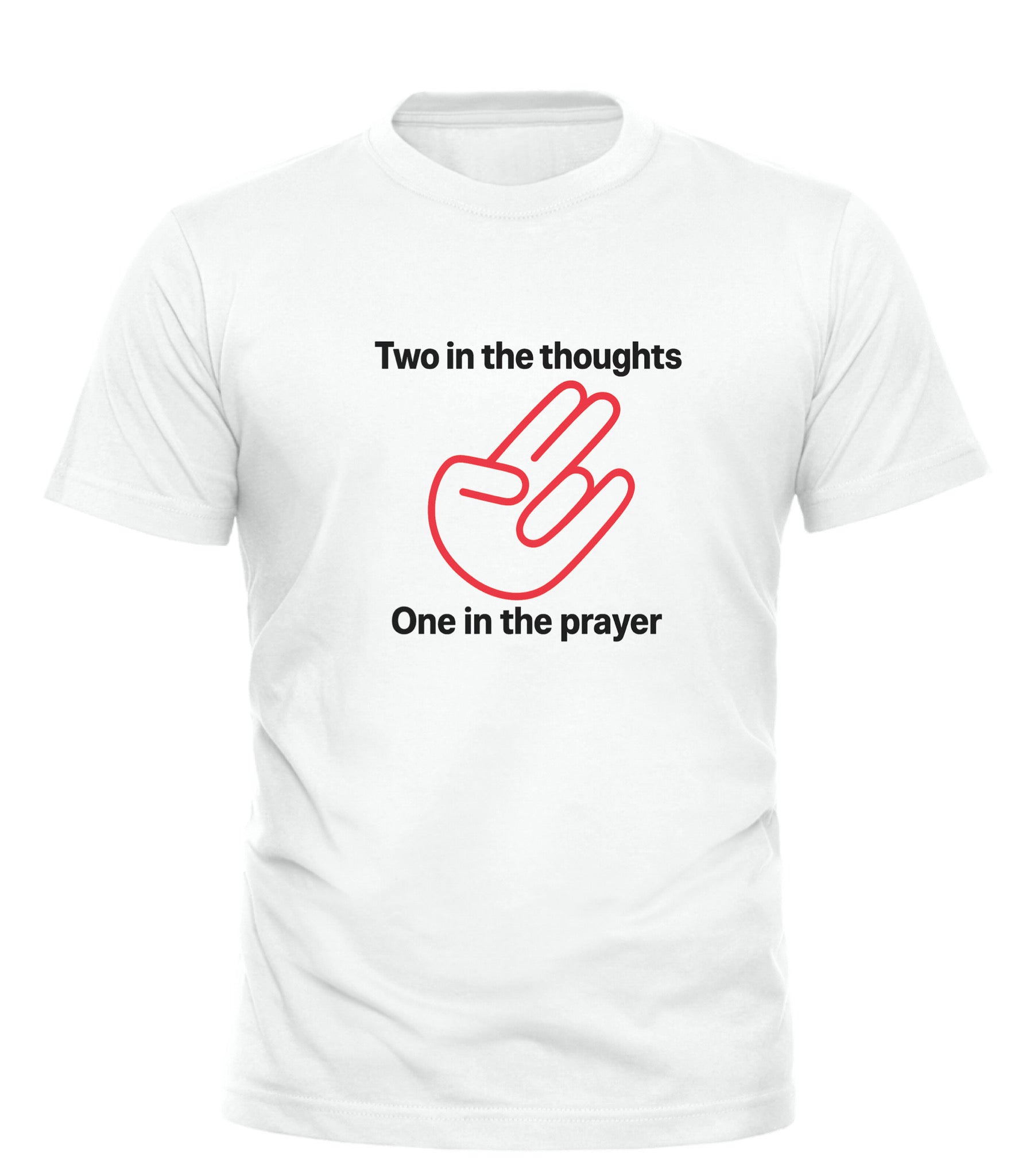 Good Trouble Fashion anti gun violence graphic tee in white with a bold hand design and text