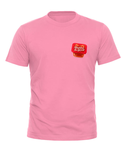 Burns So Good Hot Sauce T-Shirt - Unisex Graphic Pocket Tee - Good Trouble Fashion