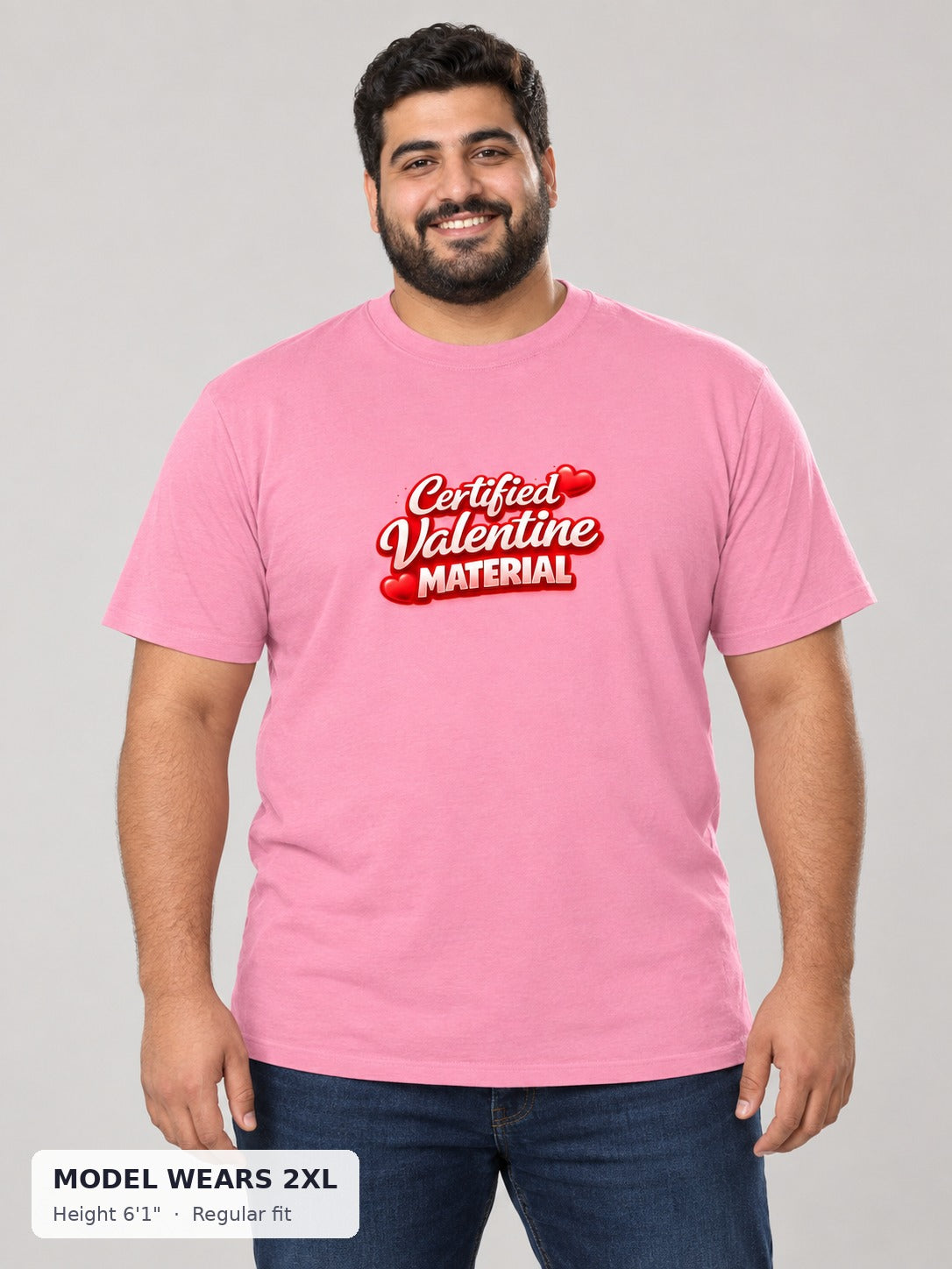 Certified Valentine Tee on a plus-size model wearing size 2XL, 6'1" - Good Trouble Fashion