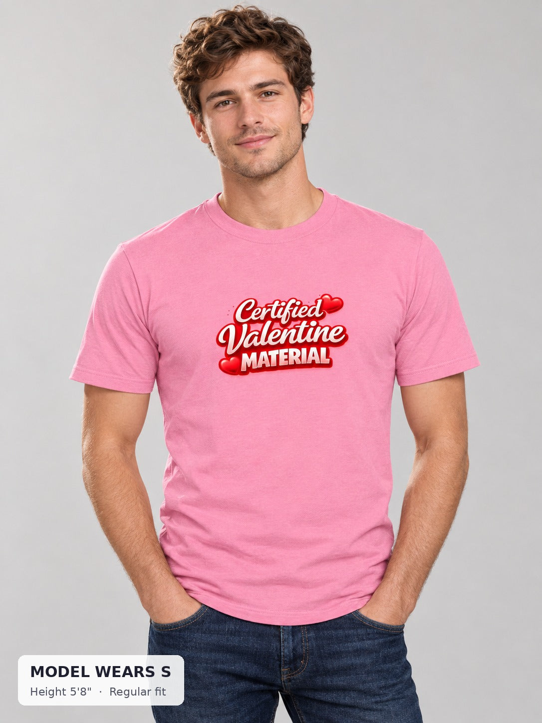 Certified Valentine Tee on a slim model wearing size S, 5'8" - Good Trouble Fashion