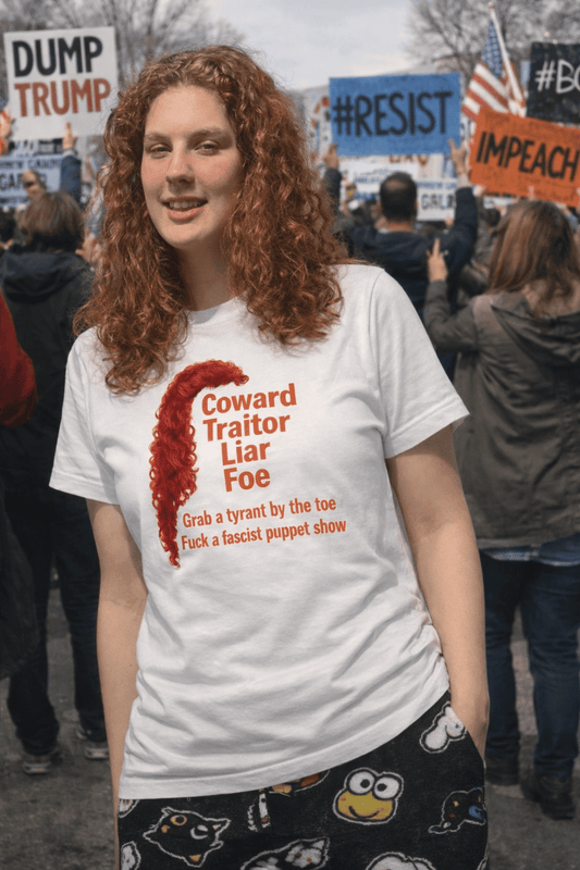 Coward. Traitor. Liar. Foe. Trump Protest T-Shirt - Good Trouble Fashion
