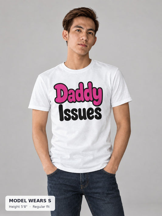Daddy Issues Tee on a slim model wearing size S, 5'8" - Good Trouble Fashion