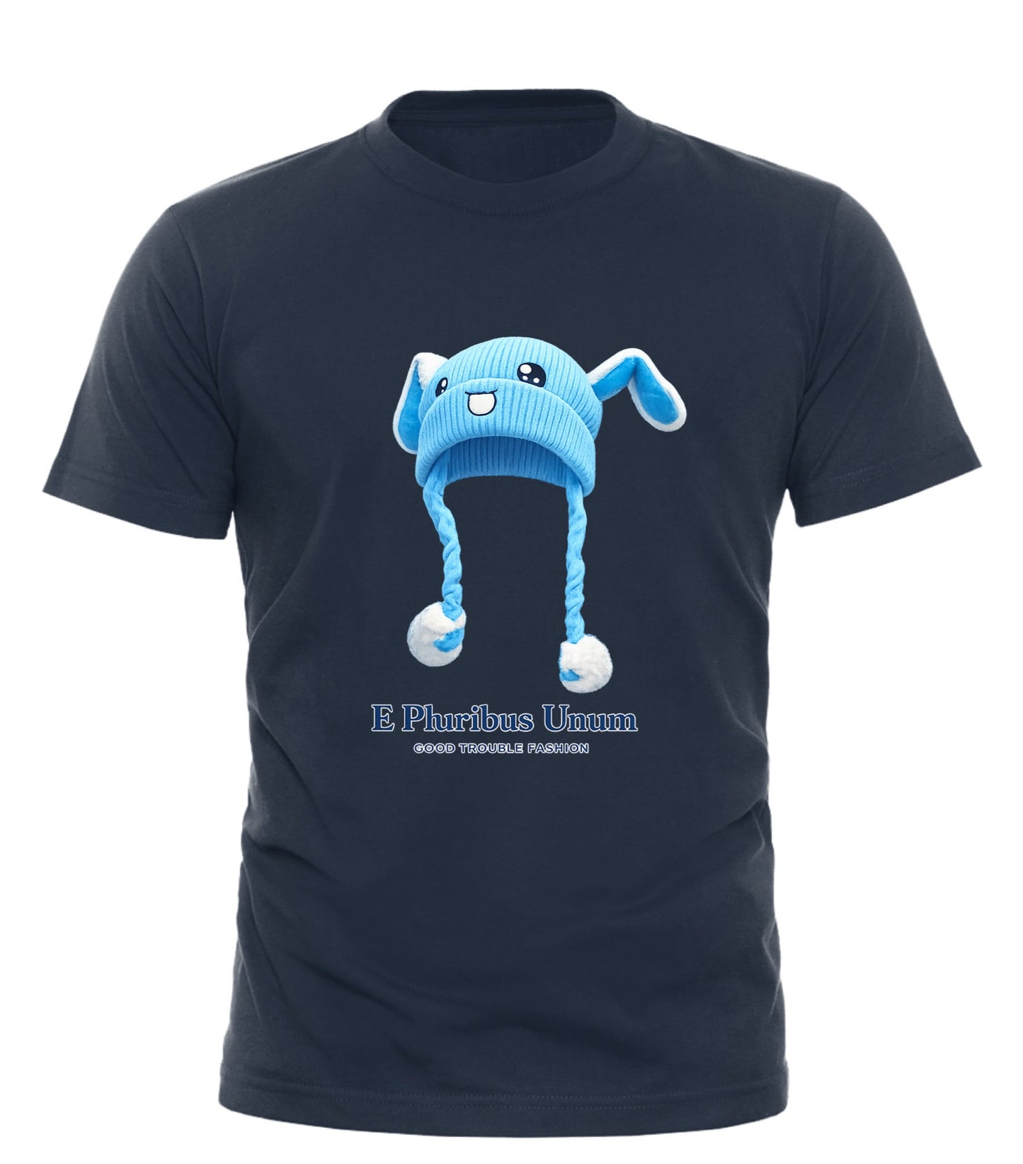 E pluribus unum T-shirt - Blue Hat Boy Design for Everyday Wear - Good Trouble Fashion