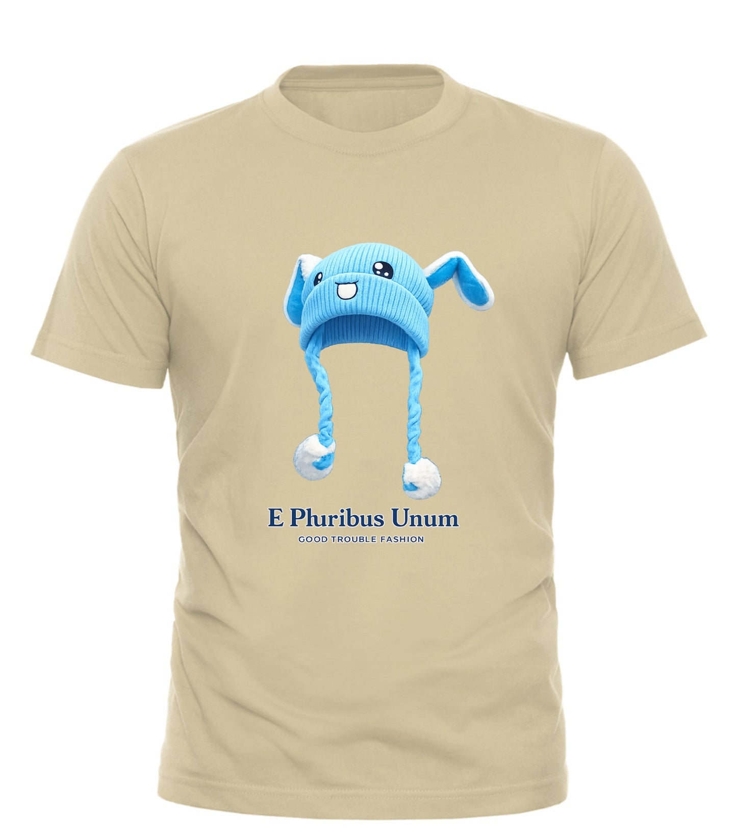 E pluribus unum T-shirt - Blue Hat Boy Design for Everyday Wear - Good Trouble Fashion