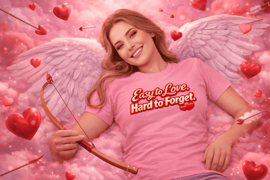 Easy to Love Hard to Forget Valentine's Graphic Tee - Unisex Valentine’s T-Shirt - Good Trouble Fashion