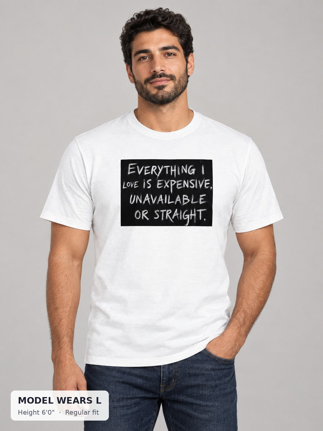 Everything I Love Is a Bottom Tee on an athletic model wearing size L, 6'0" - Good Trouble Fashion