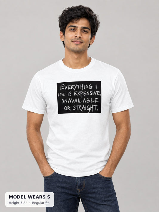 Everything I Love Is a Bottom Tee on a slim model wearing size S, 5'8" - Good Trouble Fashion