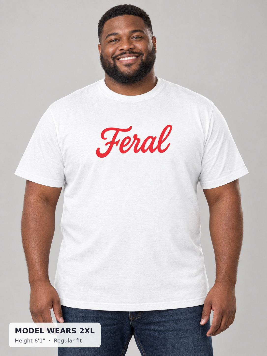 Feral T-Shirt – Embrace Your Wild Side with Style on model wearing size 2XL - Good Trouble Fashion