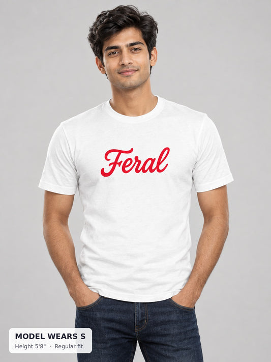 Feral Tee on a slim model wearing size S, 5'8" - Good Trouble Fashion