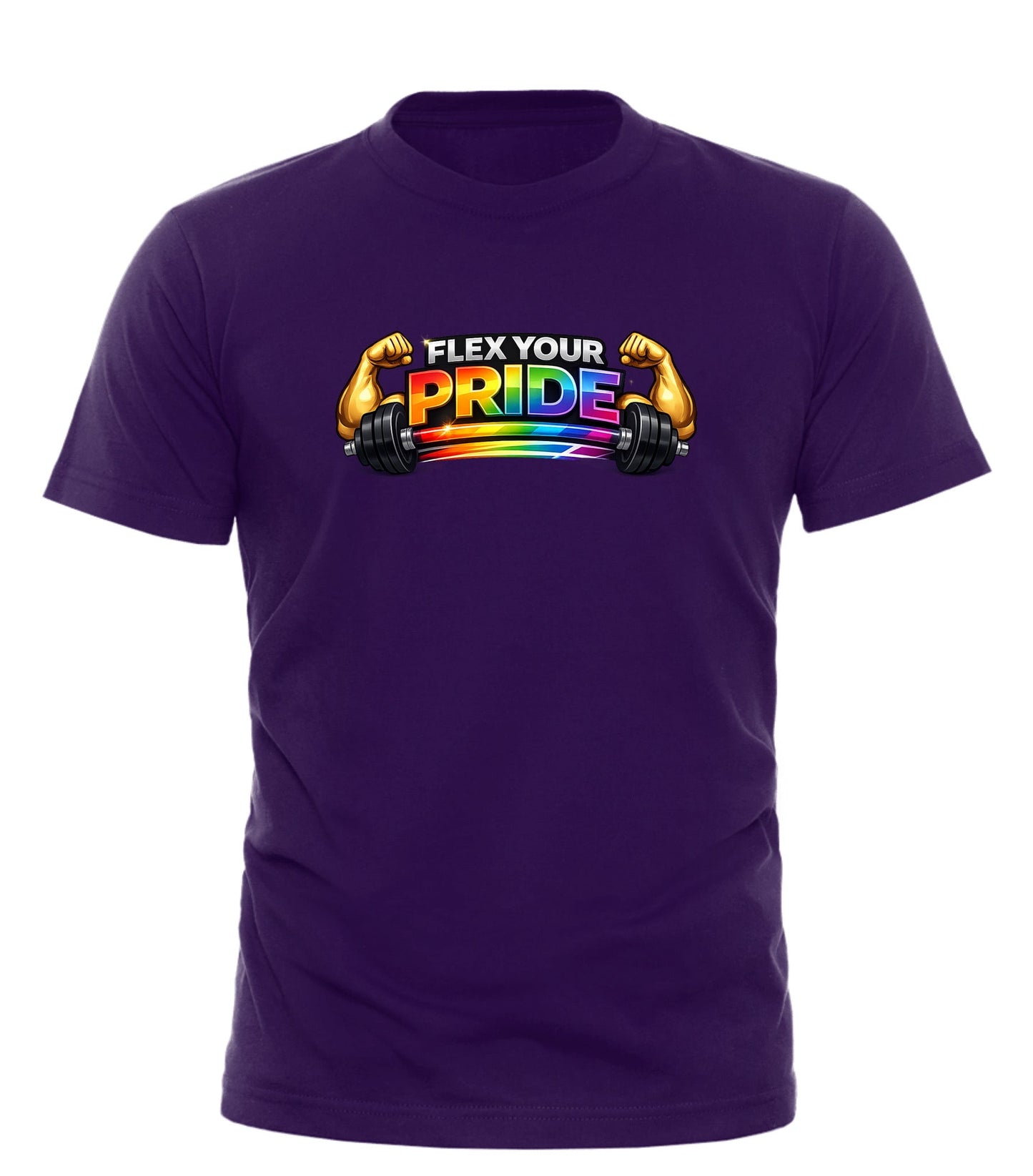 Flex Your Pride Rainbow Fitness Tee | Good Trouble Fashion - Good Trouble Fashion