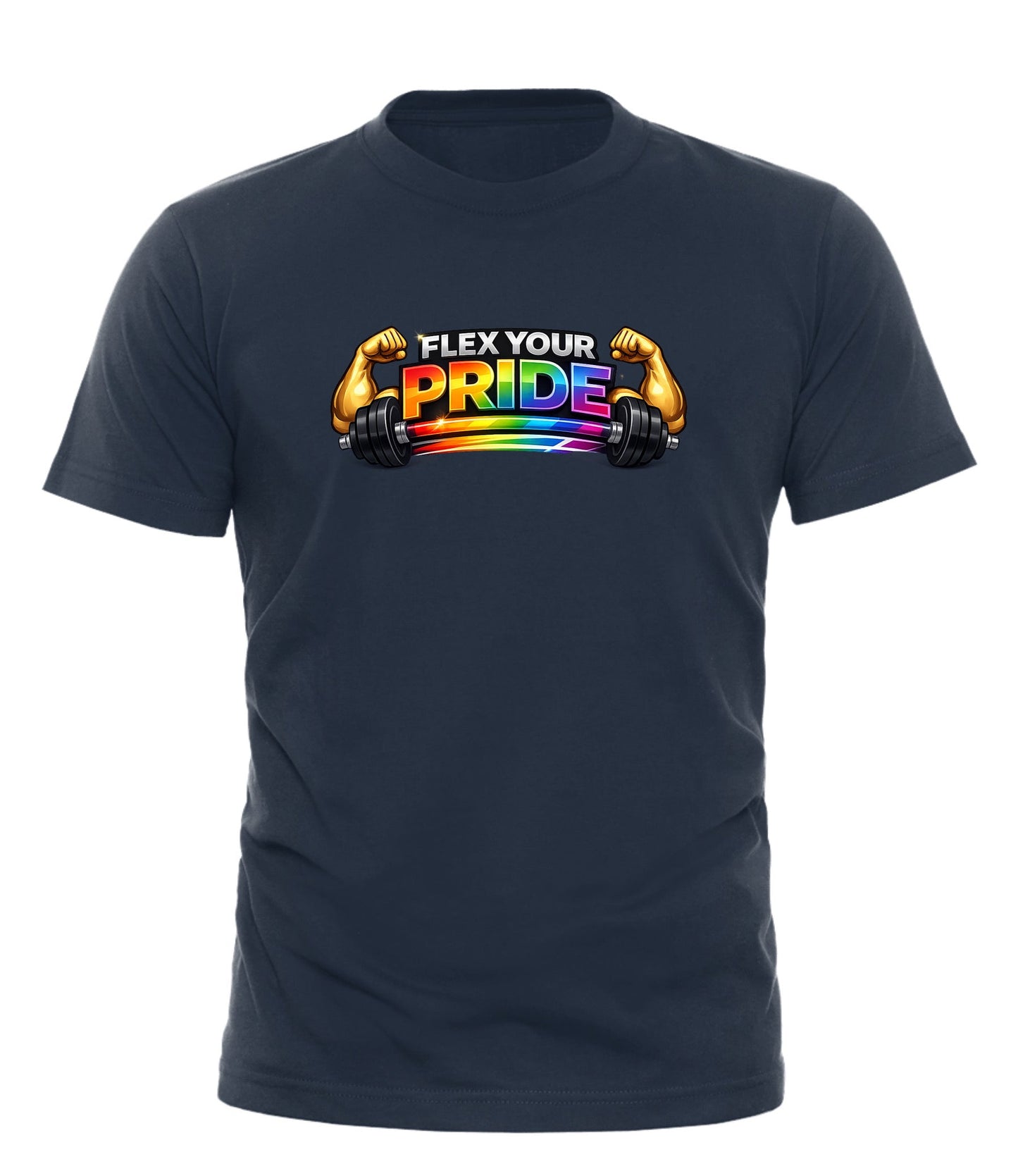Flex Your Pride Rainbow Fitness Tee | Good Trouble Fashion - Good Trouble Fashion