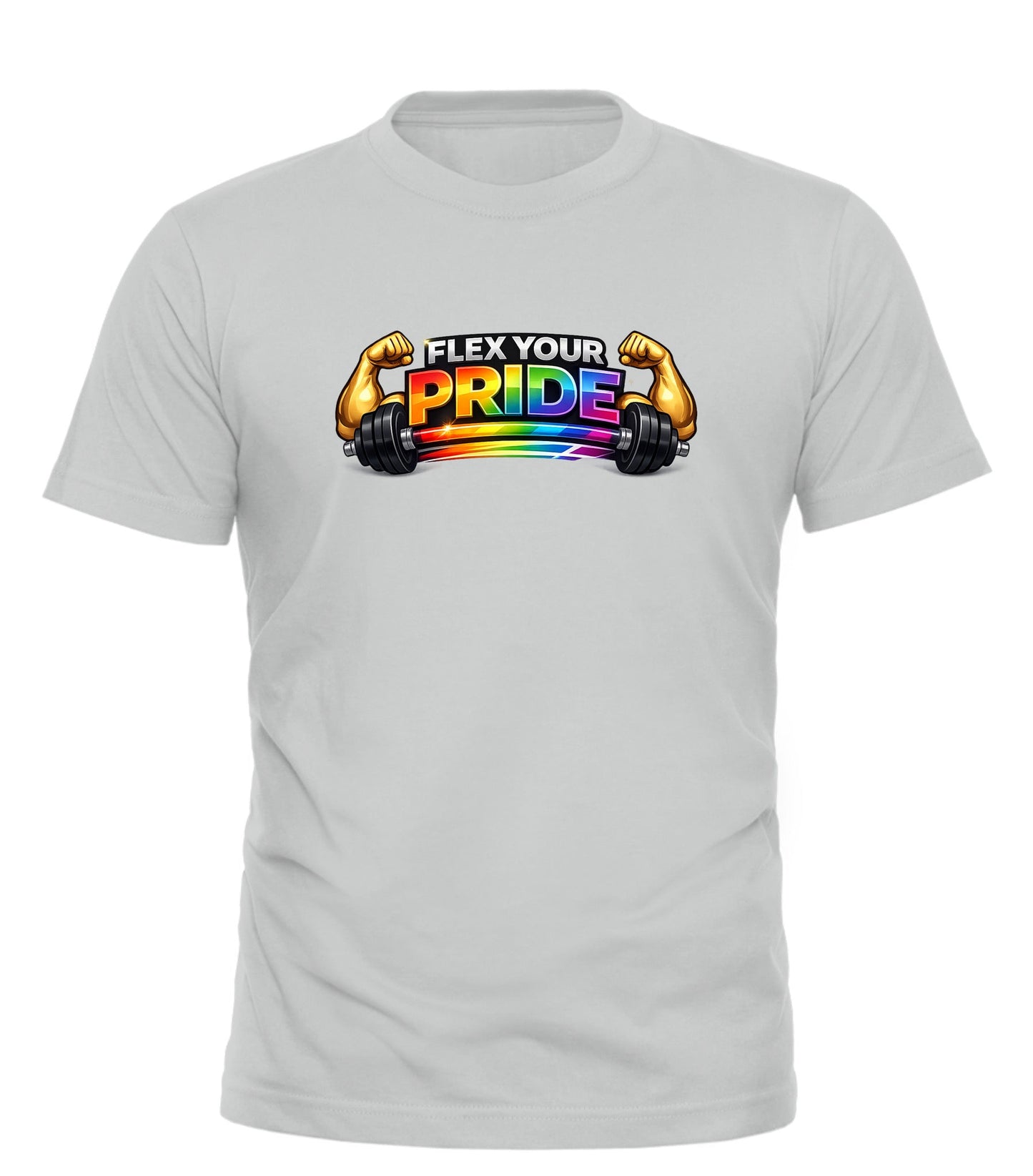 Flex Your Pride Rainbow Fitness Tee | Good Trouble Fashion - Good Trouble Fashion
