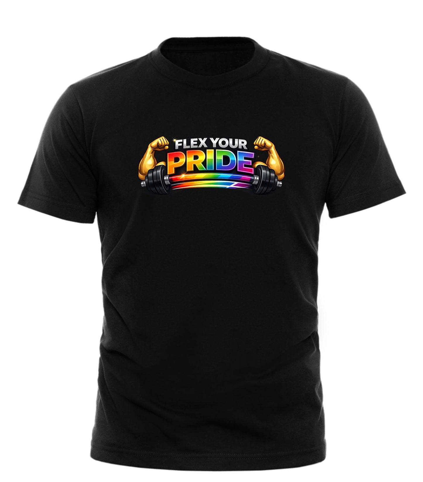 Flex Your Pride Rainbow Fitness Tee | Good Trouble Fashion - Good Trouble Fashion