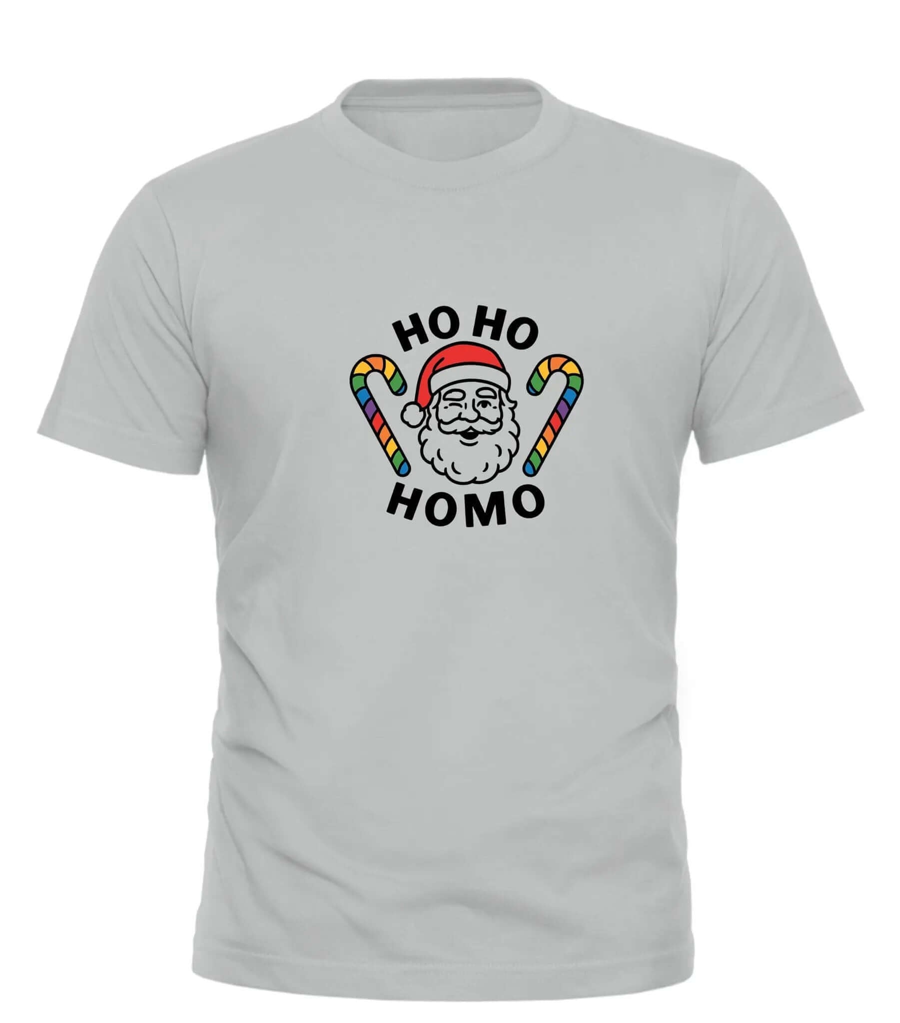 Funny Gay Christmas Tee - Ho Ho Homo by Good Trouble Fashion - Good Trouble Fashion