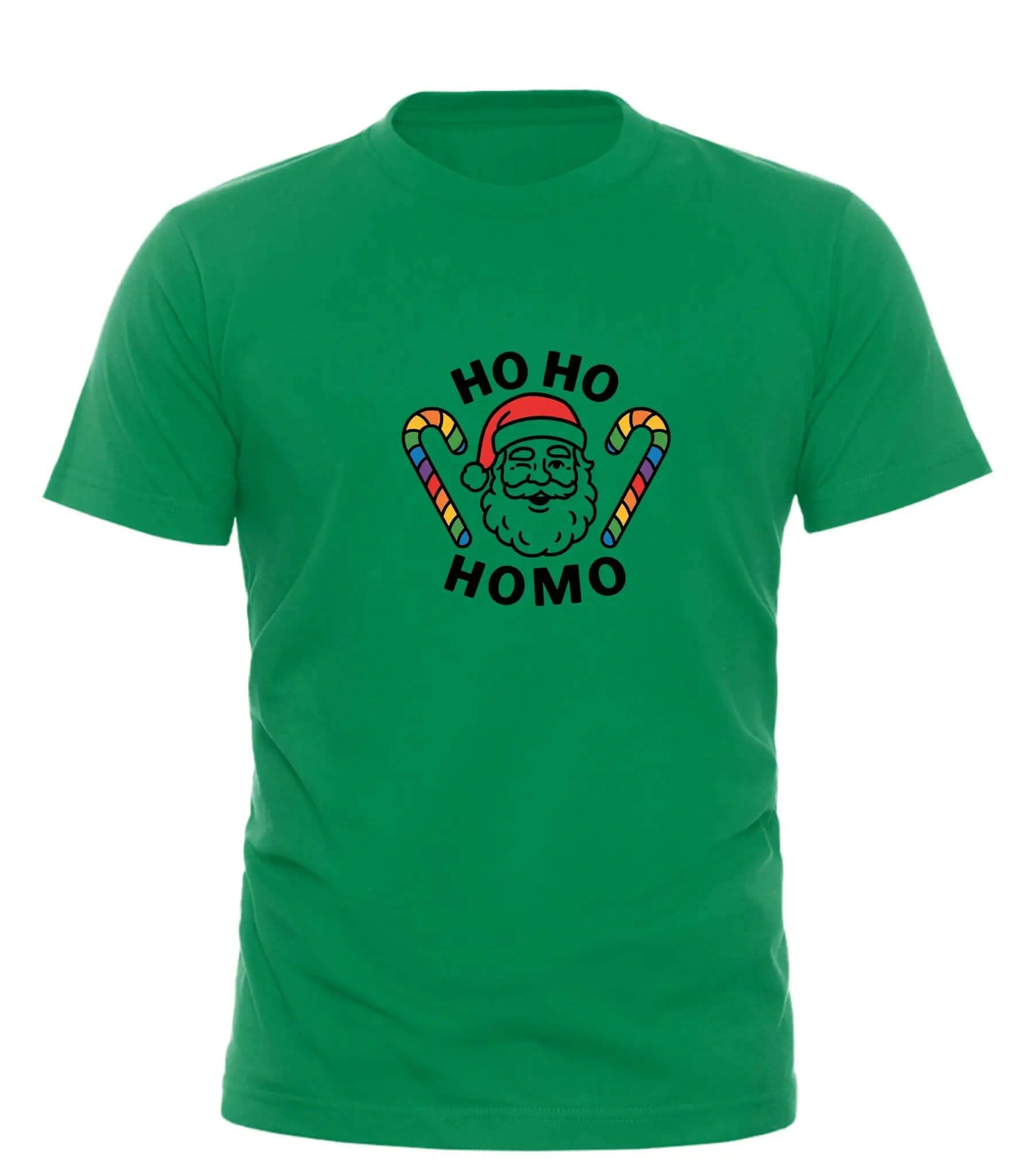 Funny Gay Christmas Tee - Ho Ho Homo by Good Trouble Fashion - Good Trouble Fashion