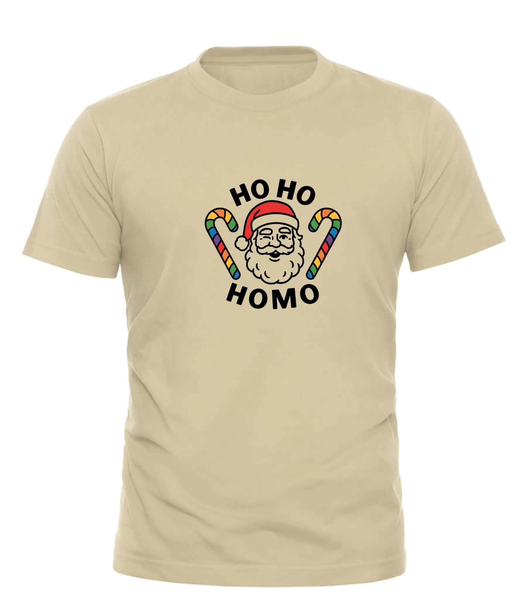 Funny Gay Christmas Tee - Ho Ho Homo by Good Trouble Fashion - Good Trouble Fashion