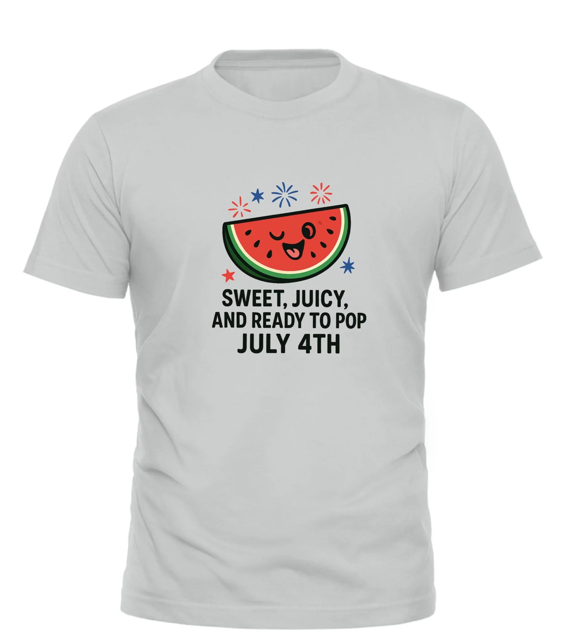 Good Trouble Garments funny Independence Day shirt with cute watermelon graphic and July 4th text
