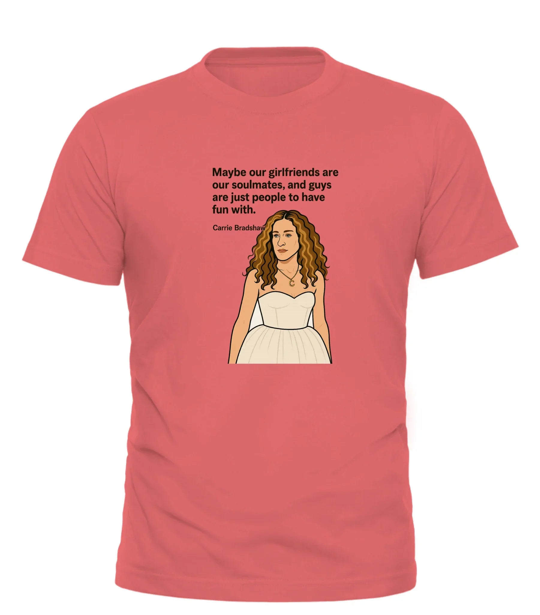 Good Trouble Garments Girlfriend Soulmates T-Shirt featuring a stylish design with a quote