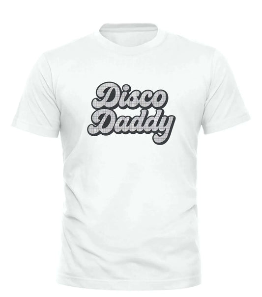 Disco Daddy T-Shirt - Retro Style Tee – unisex graphic cotton T-shirt from Good Trouble Fashion – soft jersey tee product photo